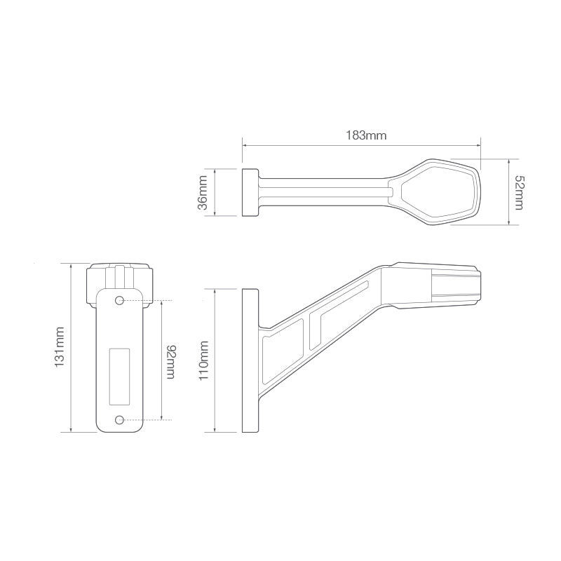 LED Autolamps Stalk Marker Lamp with Side Marker – Right - One Stop Truck Accessories Ltd