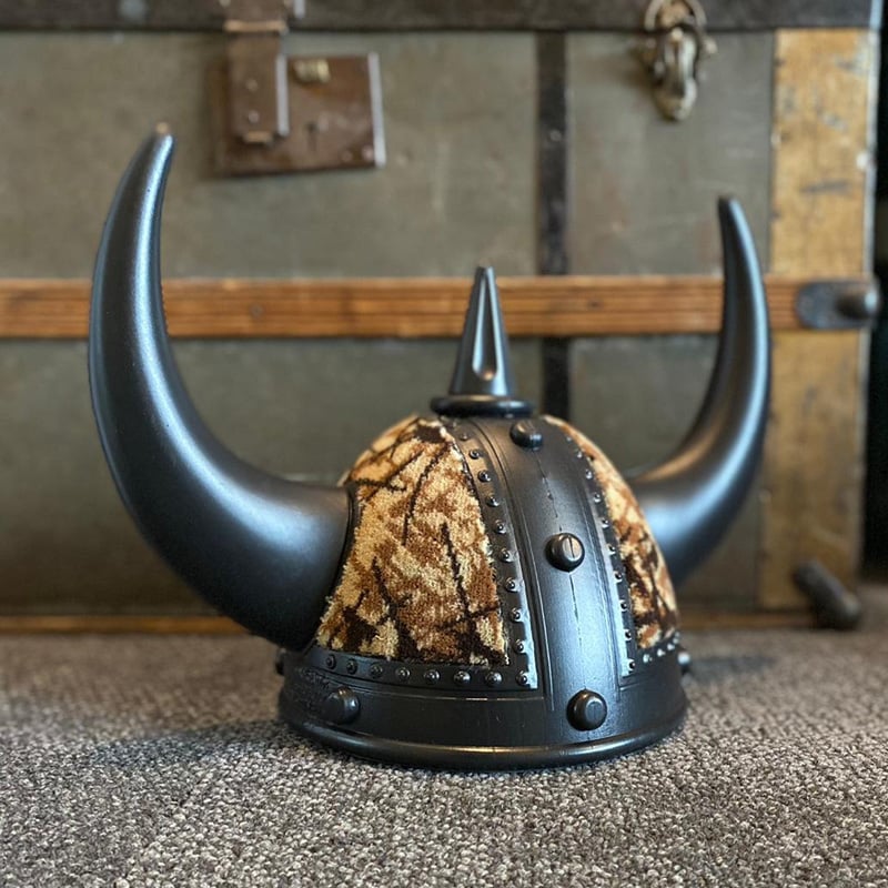 Scandi Souvenirs Black Viking Helmet - Danish Pluche (Brown) - One Stop Truck Accessories Ltd