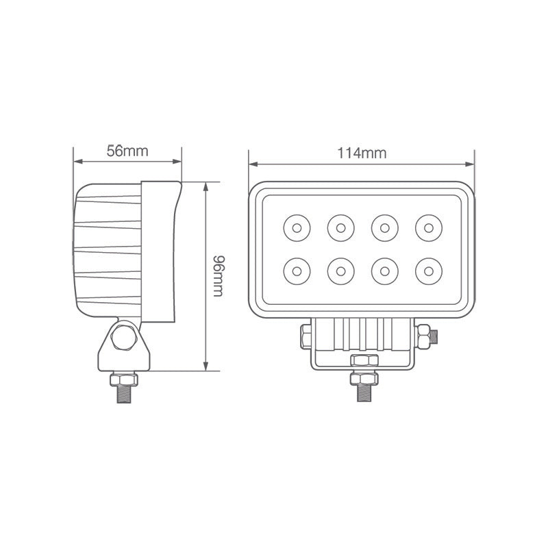 LED Autolamps Red Line Range LED 24W Rectangular Flood Lamp - One Stop Truck Accessories Ltd