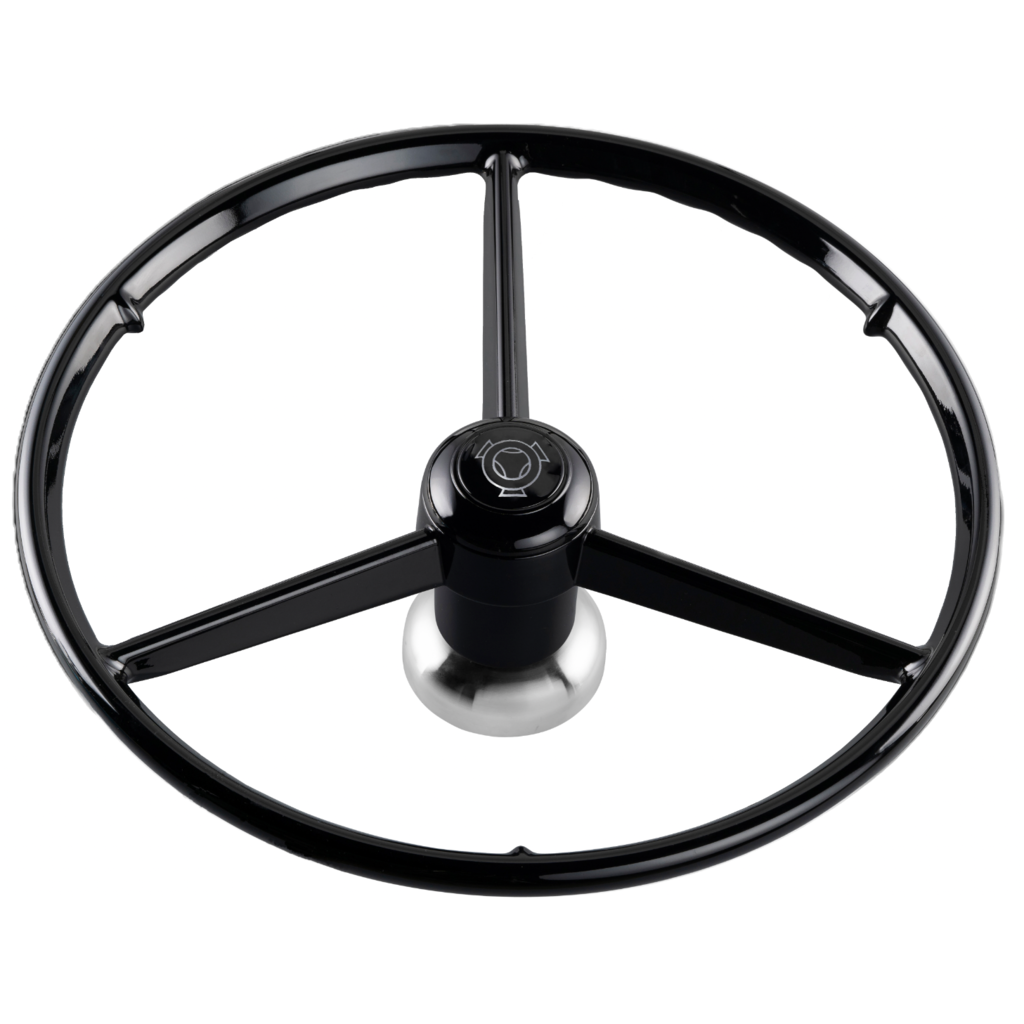 Go In Style 3-spoke replica steering wheel 53cm for Volvo/Scania incl. hub - One Stop Truck Accessories Ltd